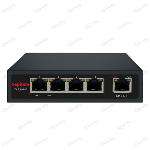 10/100Mbps 4Port Unmanaged Indoor/Outdoor PoE switch with 1xFast Ethernet Uplink ( Model: Sepitam-PS104E-E )