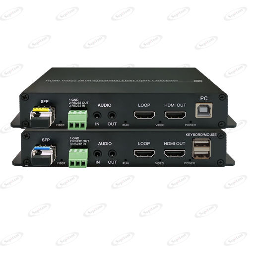 مبدل 1 کانال HDMI به همراه USB بر روی فیبر نوری ( مدل: Sepitam-1HD2U1bD1bA-T/R )