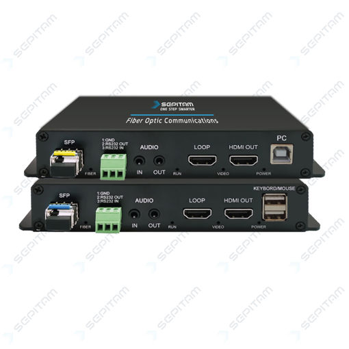 مبدل 1 کانال HDMI به همراه USB بر روی فیبر نوری ( مدل: Sepitam-1HD2U1bD1bA-T/R )