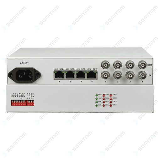 مبدل 1 پورت FE RJ45 به 4 کانال E1 ( مدل: Sepitam-1FE-4E1 )