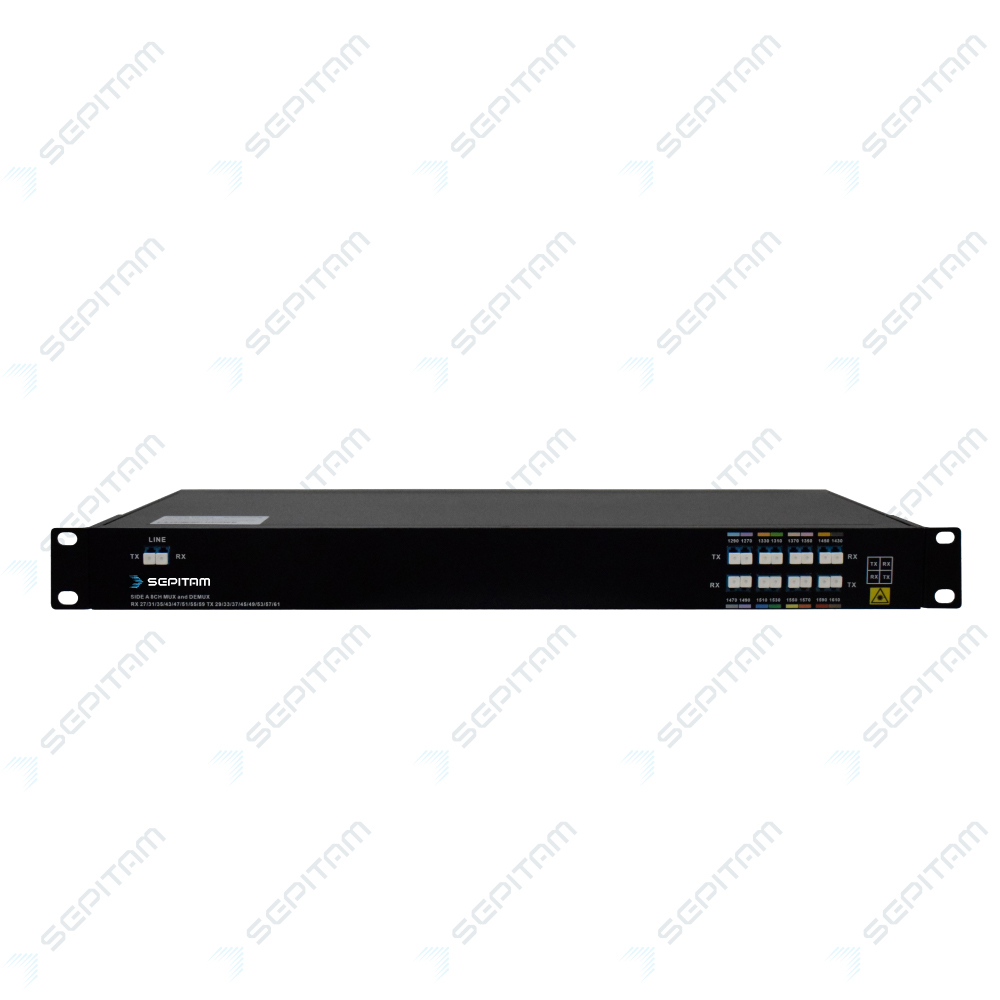 	مالتی پلکسر CWDM با 8 کانال نوری با طول موج 1470 تا 1610 نانومتر به همراه پورت 1310 نانومتر ( مدل: Sepitam-CWDM-1270-1610 )