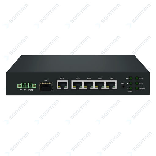 روتر صنعتی مدیریتی 5 پورت 10/100/1000Mbps RJ45 و 1 پورت آپلینک 1G SFP ( مدل: Sepitam-ER105G-FM )