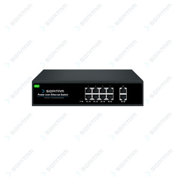 سوئیچ شبکه PoE 8 پورت گیگابیت + 2 پورت RJ45 - مدل Sepitam-PS208G-DG