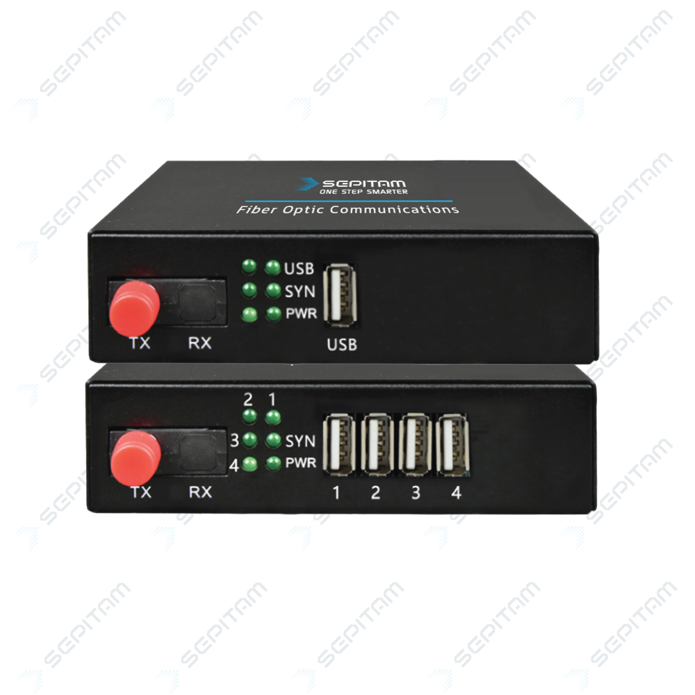 مبدل USB2.0 به فیبر نوری ( مدل: Sepitam-USB2.0-T/R )